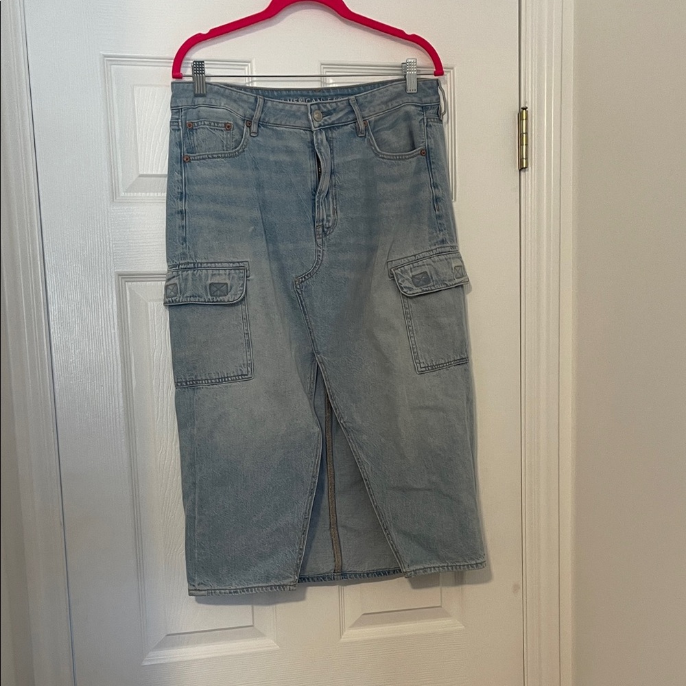 American Eagle Light Blue Denim Skirt